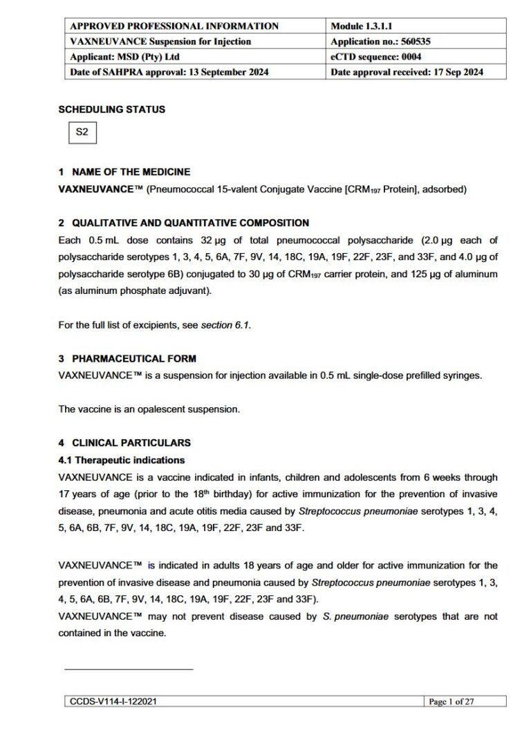 Vaxneuvance 32 µg Suspension for Injection package insert preview
