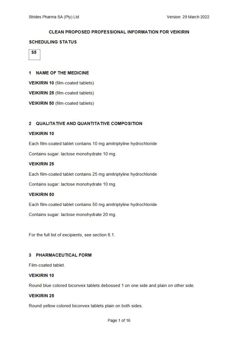 Veikirin 10/25/50 10mg/ 25mg/ 50mg Tablet package insert preview
