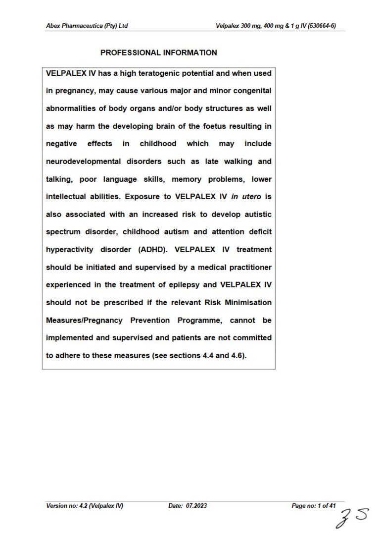 Velpalex 300 Mg/400 Mg/1 G Solution package insert preview