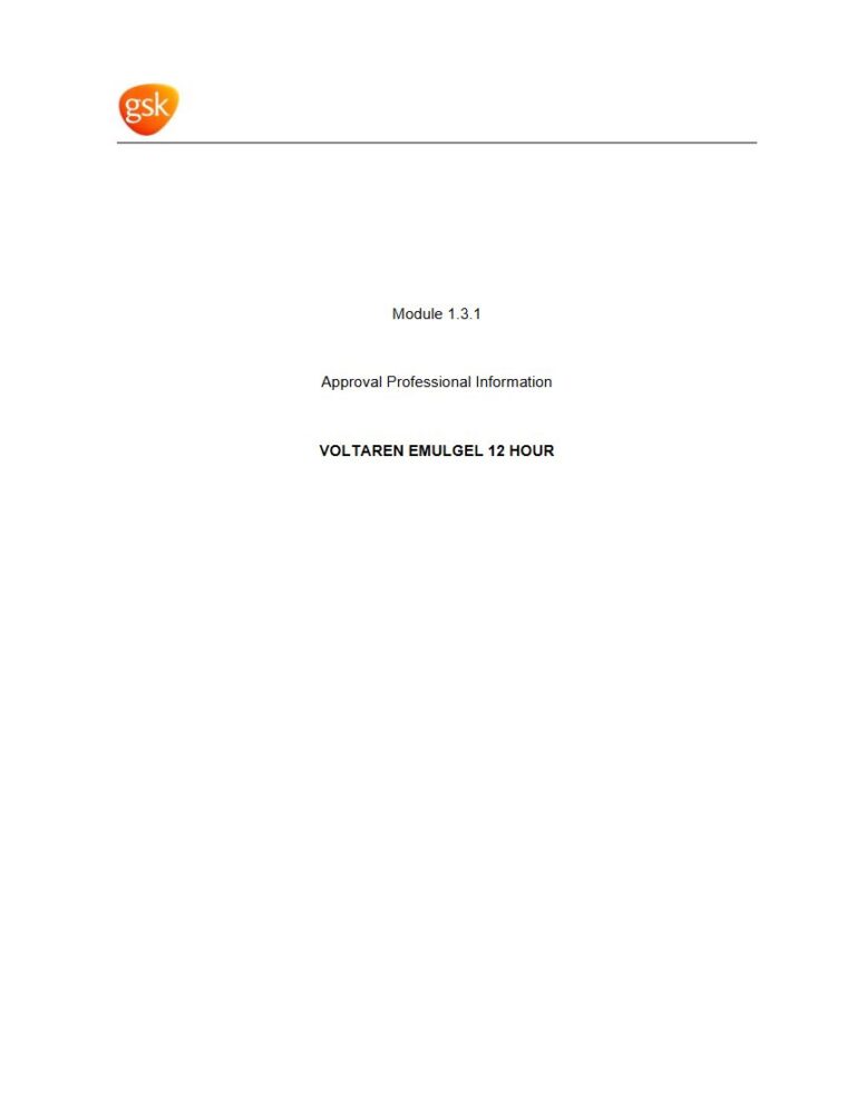 Voltaren Emulgel 12 Hour 20 mg Gel package insert preview