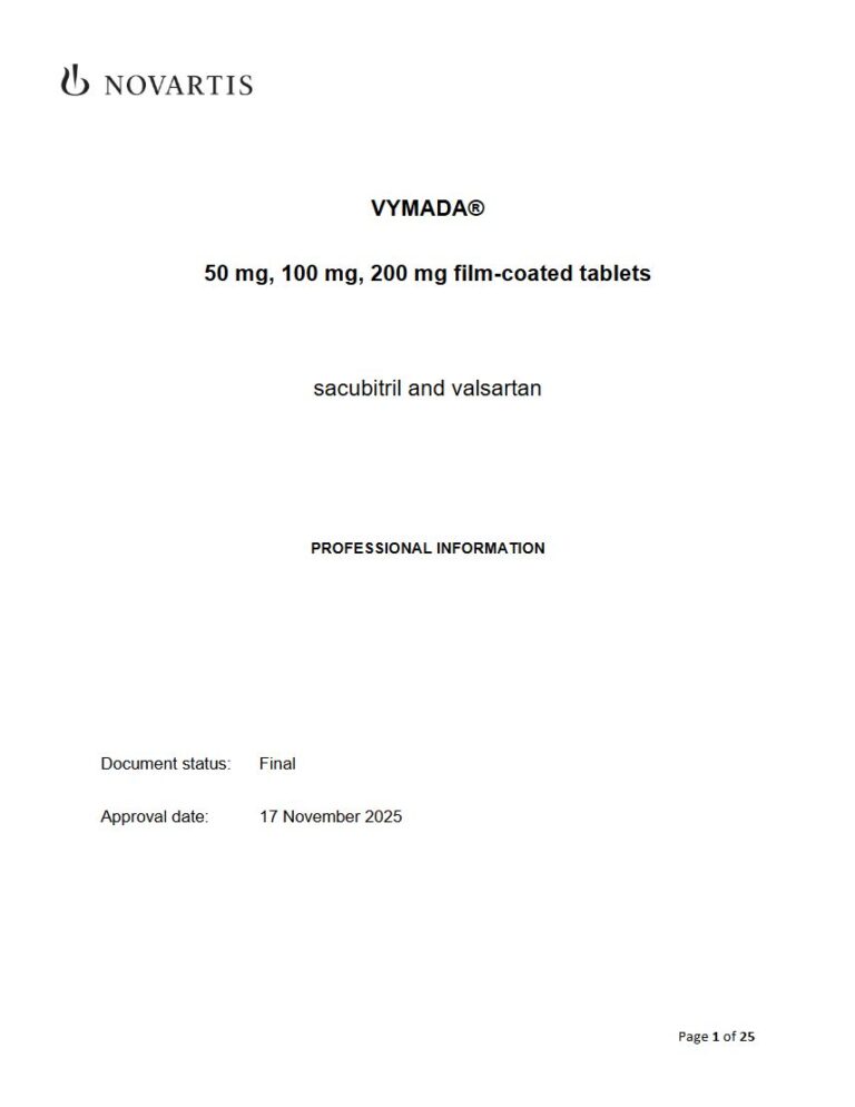 Vymada 50 mg, 100 mg, & 200 mg FC tablets package insert preview