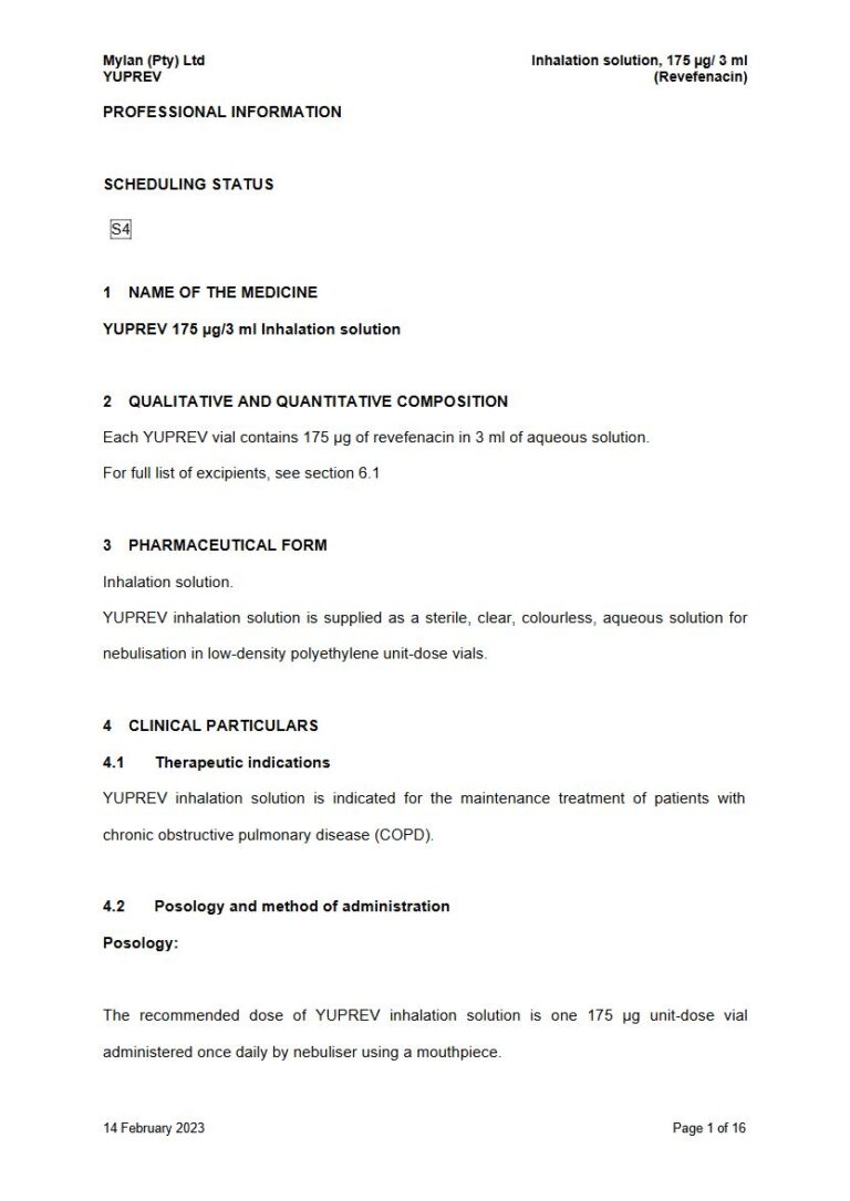 Yuprev 175 μg Solution for inhalation package insert preview