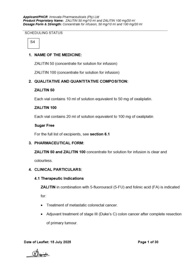 Zalitin 50 mg/10 ml/100 mg/20 ml Solution package insert preview