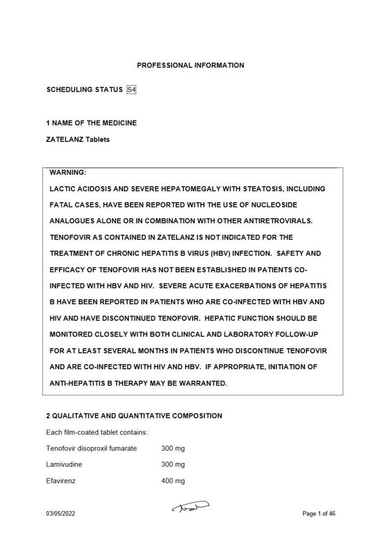 Zatelanz 300 mg & 400mg Tablet package insert preview