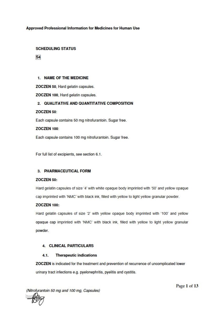 Zoczen Capsules package insert preview