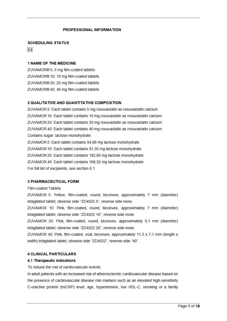 Zuvamor FC Tablets package insert preview