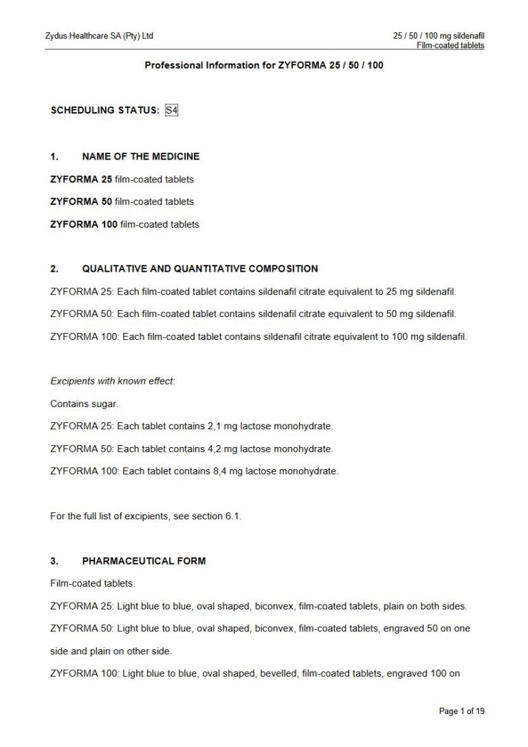Zyforma FC tablets package insert preview